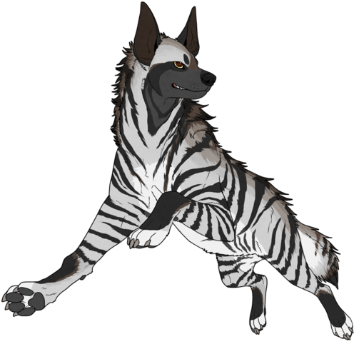 Envy The Striped Hyena By Snivy - Anime Hyena Drawing (500x533), Png Download