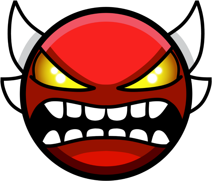 Insanedemon - Geometry Dash Demon Face (465x406), Png Download