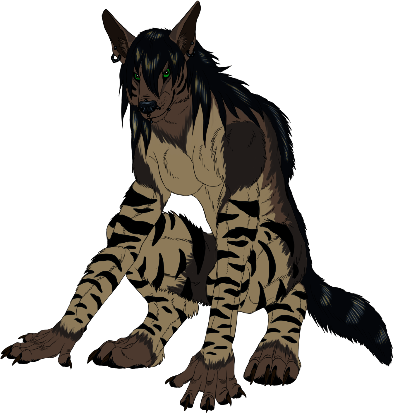 Anthro Brown Hyena - Anthro Hyena (1500x1573), Png Download