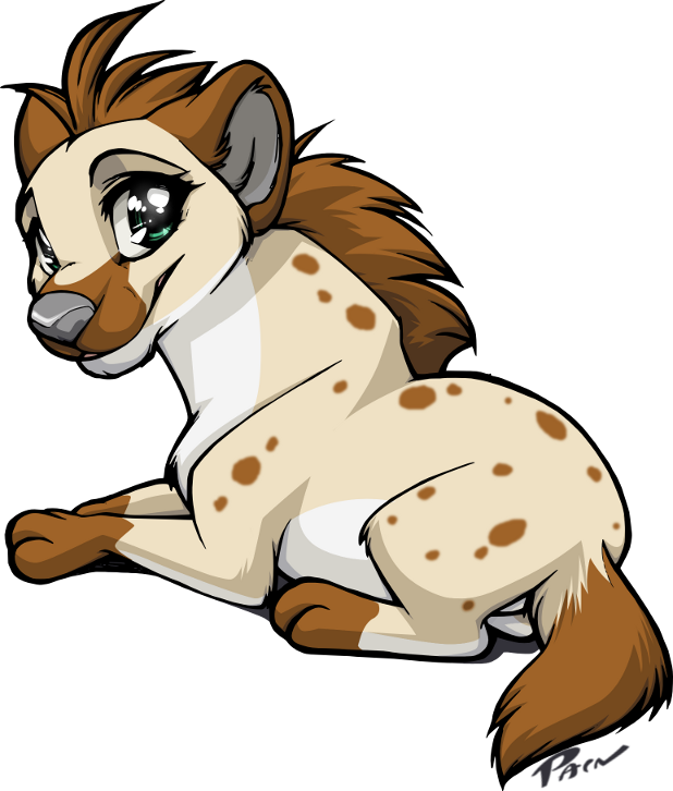 Drawn Hyena Cute - Hyena Cute Drawing (618x726), Png Download