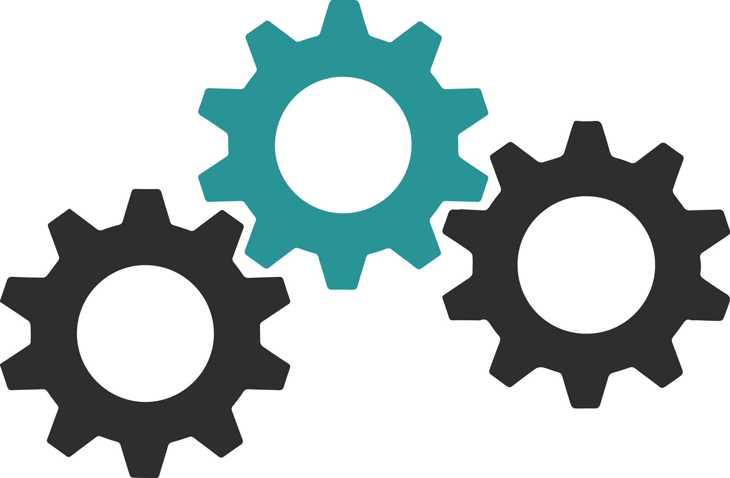 Gear Train Clip Art - Gears Clipart (2493x1633), Png Download