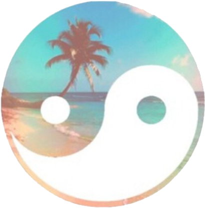 Beach, Summer, And Ying Yang Image - Yin Yang Summer (500x500), Png Download
