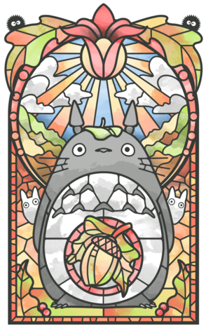 Stained Glass Forest Spirit - Stained Glass Forest Spirit Shirt Awesome T Shirt/hoodie/tanktop/sweater/mug (571x495), Png Download