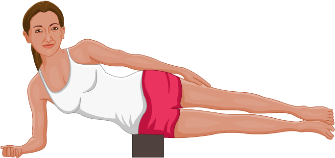 Side Plank Pose With A Block - Plank (567x567), Png Download