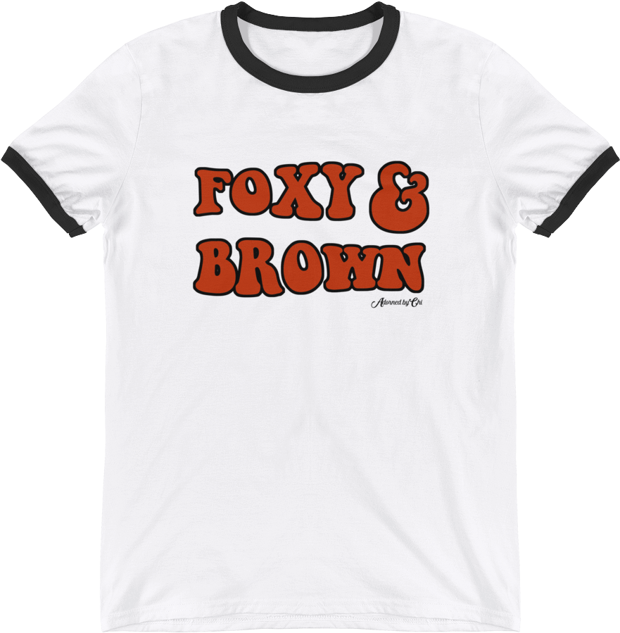 Adorned By Chi S "foxy & Brown" Unisex - Ringer T-shirt (1000x1000), Png Download
