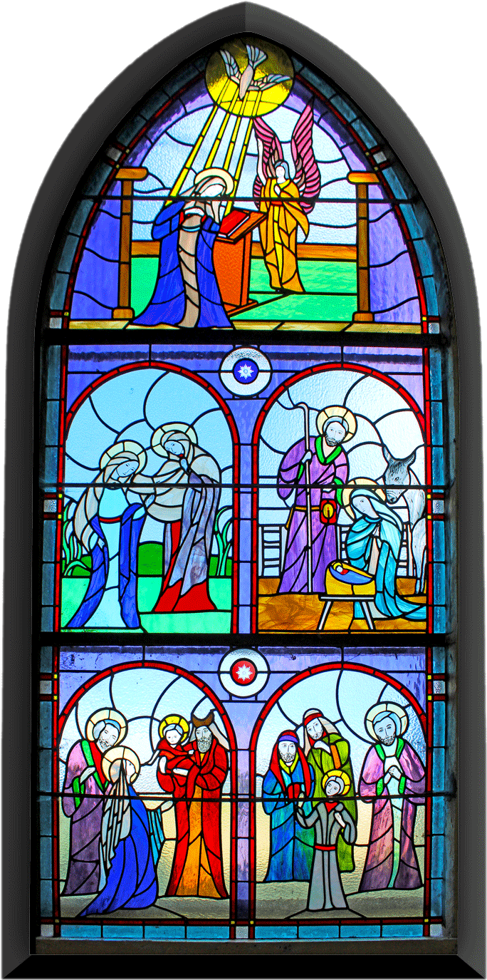 Stained Glass (689x1474), Png Download