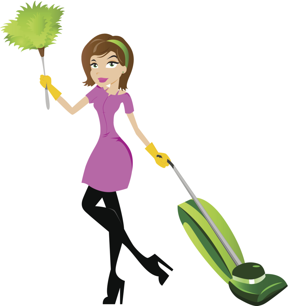 Huggins Cleaning Service Llc Graphic Royalty Free Library - House Cleaning Lady Clip Art (1000x1061), Png Download