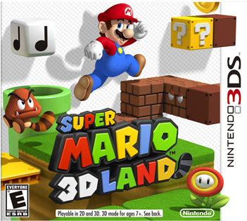 Super Mario 3d Land - Mario 3d Nintendo 3ds (350x438), Png Download