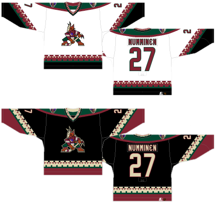 1996-2003 Home & Away Jerseys Coyotes01 - Coyote Phoenix (447x417), Png Download