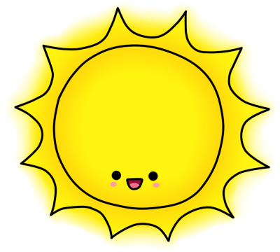 Kawaii Sun - Circle (643x478), Png Download