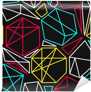 Cmyk Concept Vector Geometric Seamless Pattern In Vivid - Designpapper - 30,5x30,5 Cm - 180 G - Blad - 5 Ark (400x400), Png Download