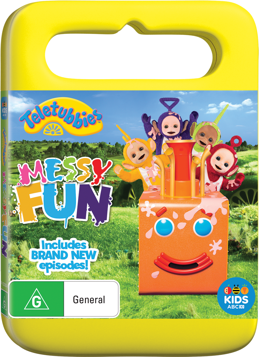 Teletubbies Messy Fun Dvd (868x1181), Png Download