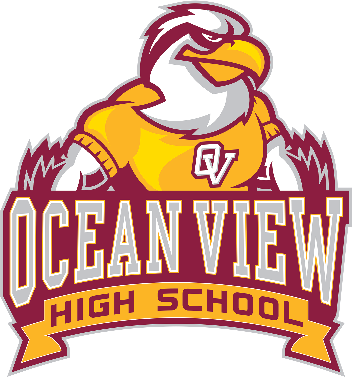 Ocean View High School - Ocean View High School Logo (1444x1544), Png Download