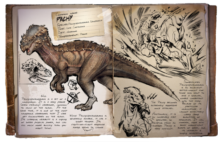 Survival Evolved Patch - Pachycephalosaurus Ark (747x484), Png Download