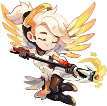 #mercy #mercy Overwatch #overwatch #heal #мерка #овервотч - Onemegawatt Art (700x393), Png Download