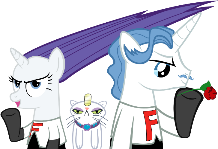 Lapis-lazily, Fancypants, Opalescence, Parody, Pokémon, - Mlp Pokemon Team Rocket (744x514), Png Download