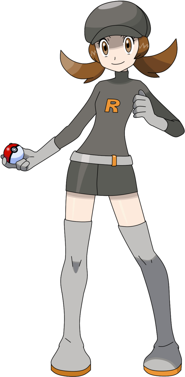 Lyra Team Rocket Outfit By Morki95 - Pokemon Heartgold Team Rocket Disguise (618x1294), Png Download