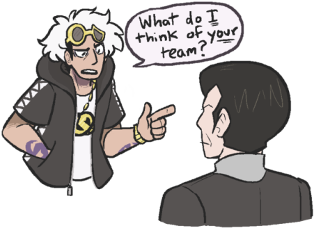 Guzma Team Rainbow Rocket (500x356), Png Download