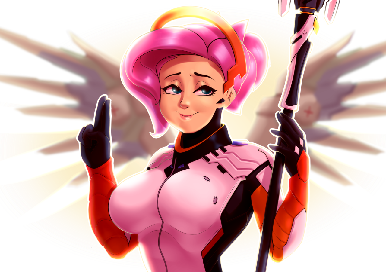 Absurd Res, Artist - Overwatch Mercy Fluttershy (1280x905), Png Download