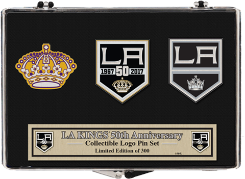 La Kings 50th Anniversary Queens Crown 3 Pin Set - Los Angeles Kings Iphone 7 Case - Los Angeles Kings (500x667), Png Download