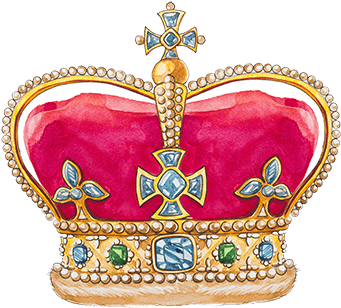 2007 - Jewel Crown Watercolor (400x355), Png Download