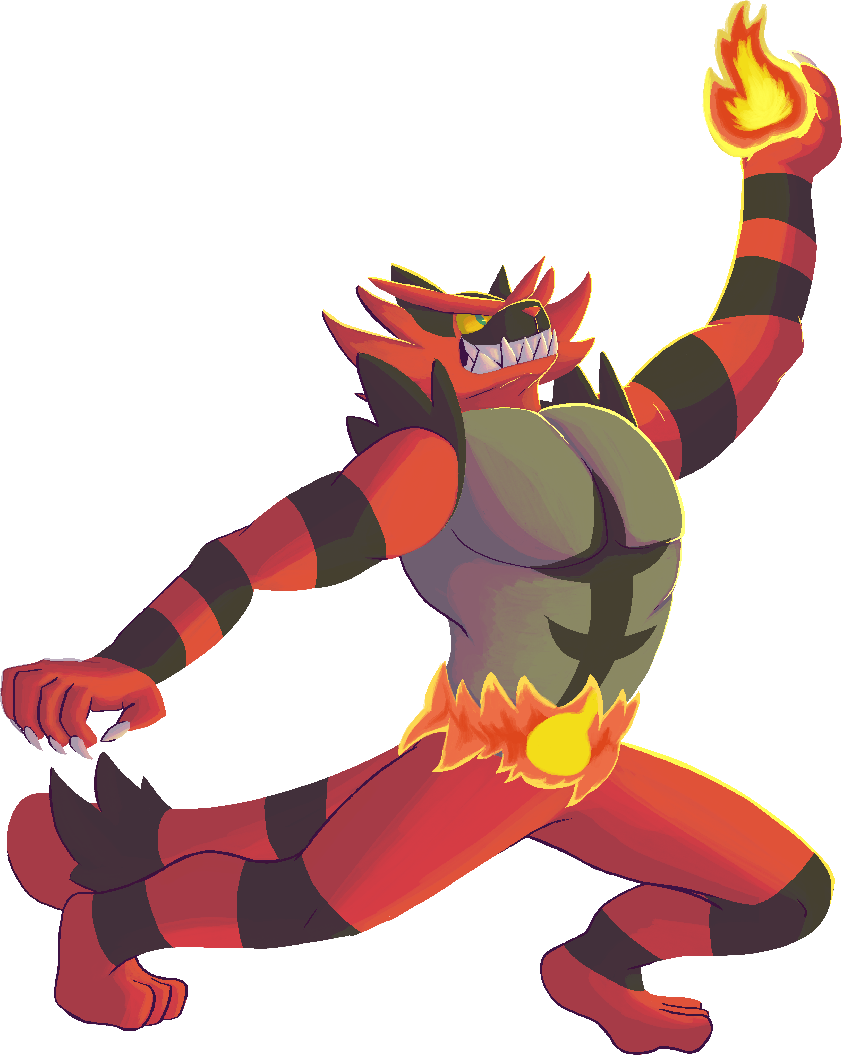 Incineroar (3273x4101), Png Download