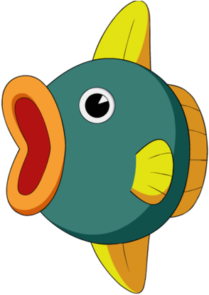 Kine Anime - Kirby Right Back At Ya Fish (350x414), Png Download