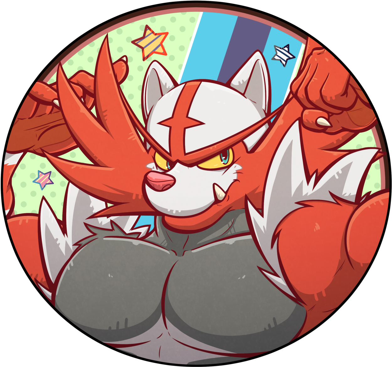 Pokemon Icon Shiny Incineroar - Pokemon Shiny Incineroar (1280x1215), Png Download