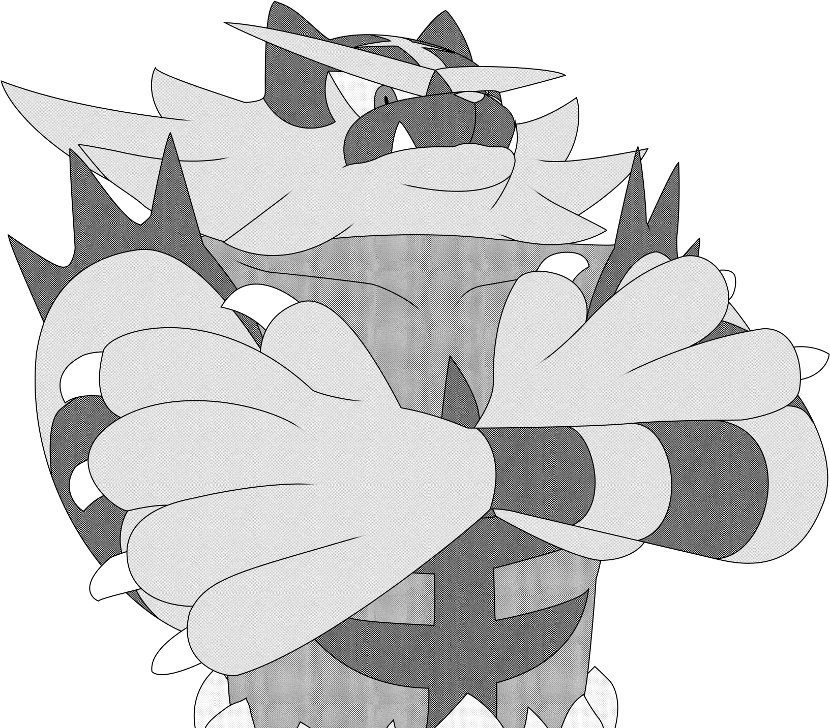 Incineroar - Drawing (1651x1436), Png Download