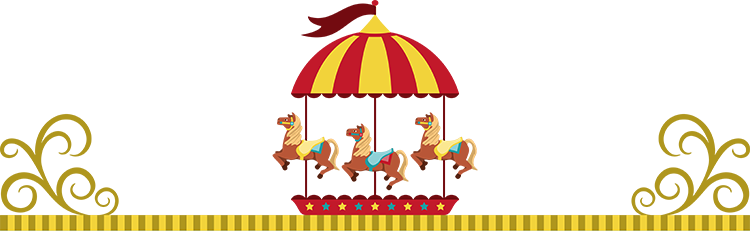 Amusement Park Carousel Png Background Image - 遊 樂園 背景 (750x231), Png Download