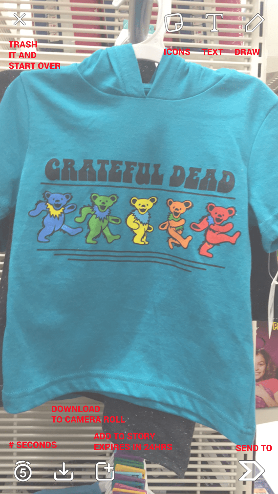 How To Snapchat - Licenses Products Grateful Dead Dancing Bears Sticker (1125x2001), Png Download