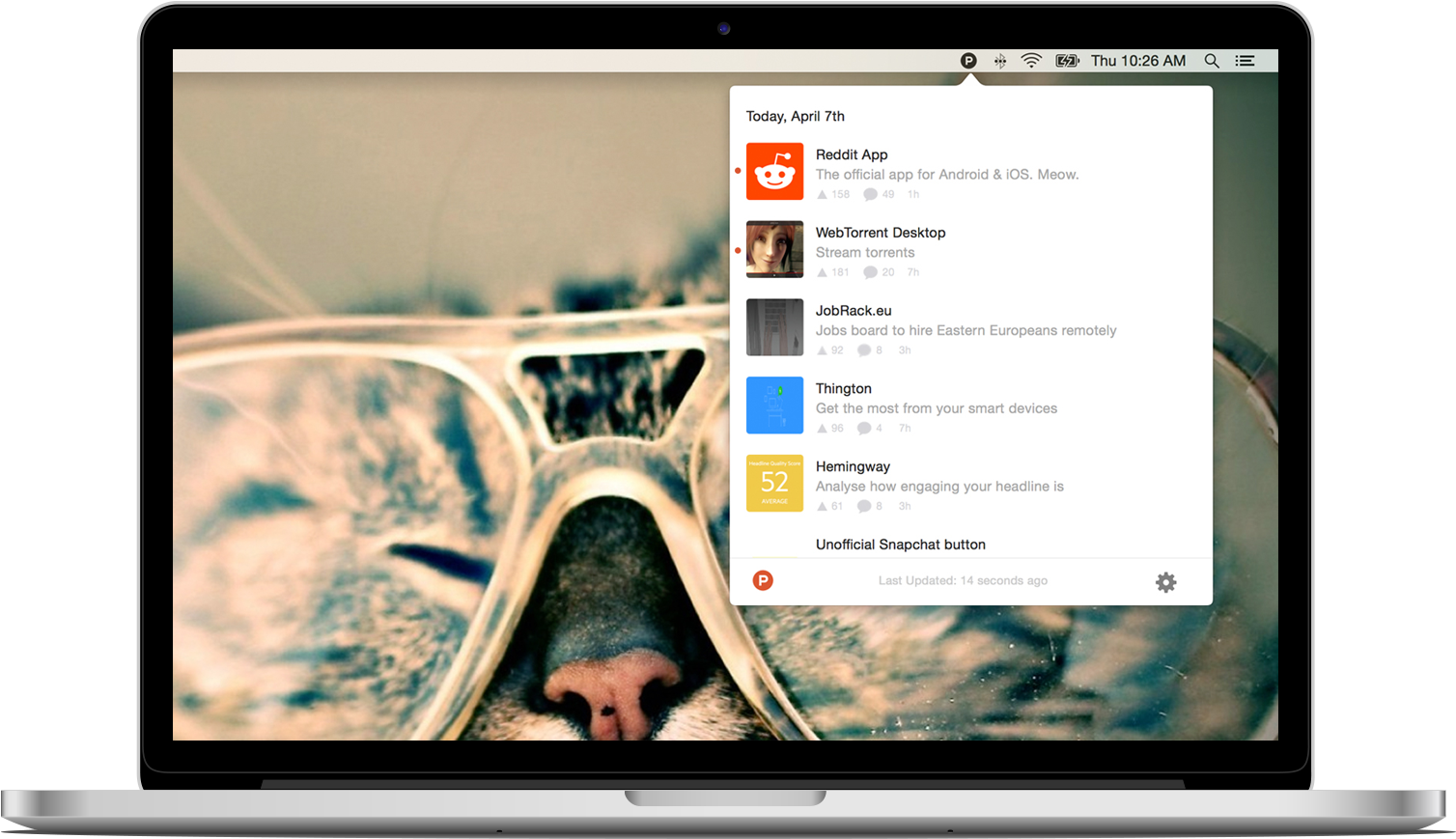 Product Hunt's New App Shows You What's Trending Right - Product Hunt For Mac (1880x868), Png Download