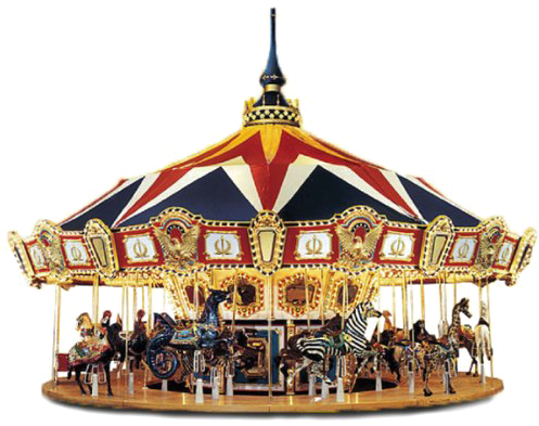Amusement Park Carousel Png Image - Carousel El Paso Zoo (534x401), Png Download