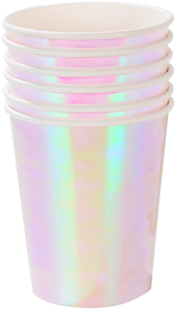 We Heart Mermaid Iridescent Cups - Meri Meri Zap! Party Cups (270x450), Png Download