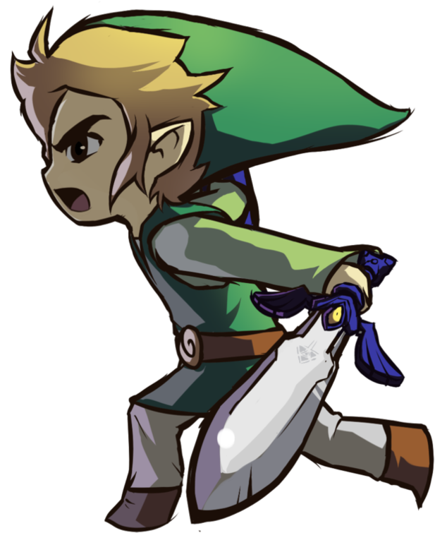 Link Drawing Epic - Link Running Gif Png (894x894), Png Download