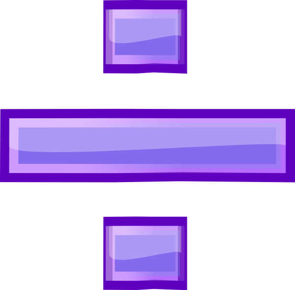 Divide Clip Art At Clkercom Vector Online Royalty Free - Division Sign Clip Art (600x591), Png Download