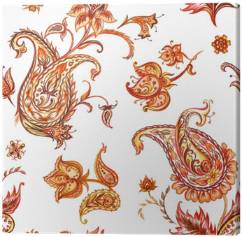 Seamless Watercolor Pattern Paisley, Watercolor - Watercolor Painting (400x400), Png Download