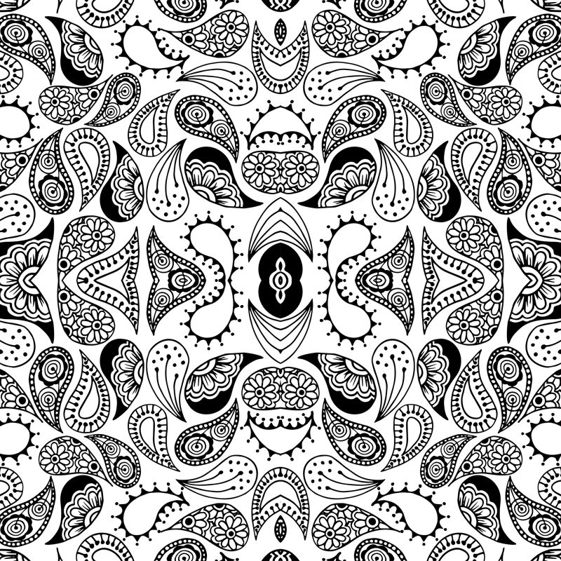 Dunkles Lila Paisley Tischset (800x800), Png Download