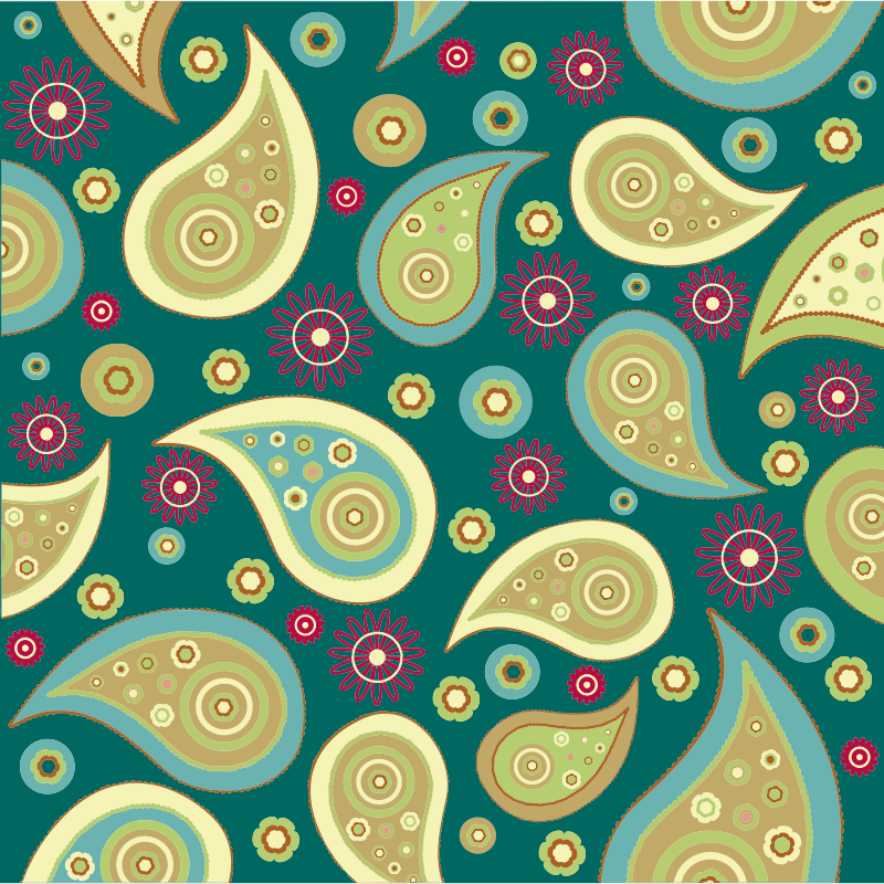 Medium Image - Paisley Pattern 14: Blank 150 Page Lined Journal For (800x800), Png Download