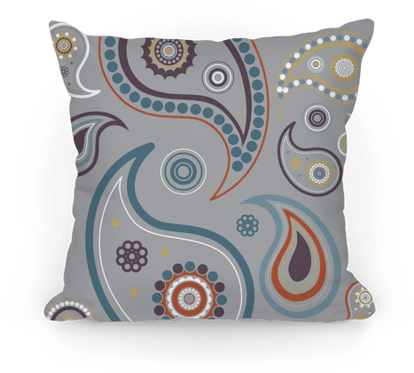 Paisley Pattern Pillow - Mobile Phone (484x484), Png Download