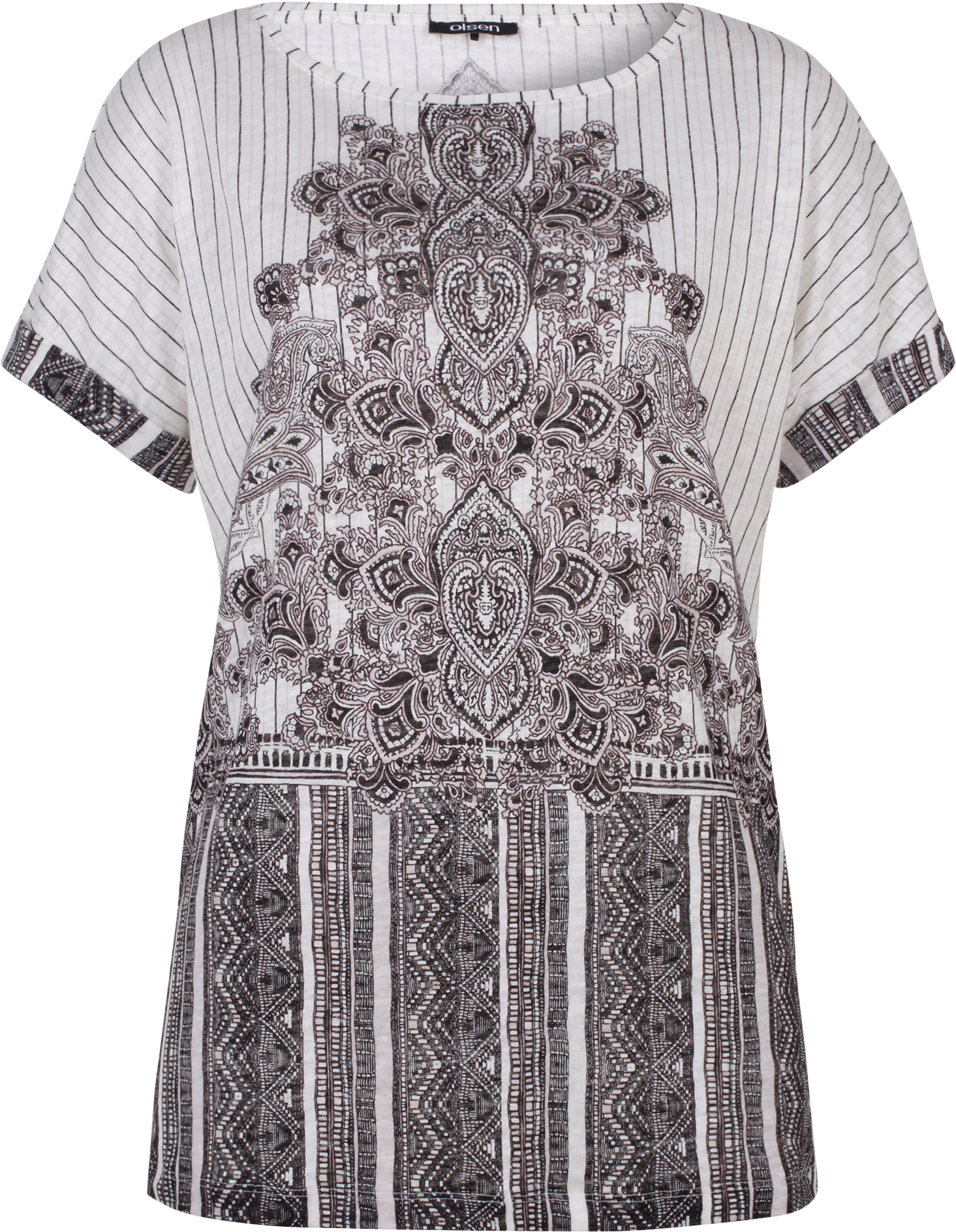 T-shirt Paisley Print - T-shirt (1652x1990), Png Download