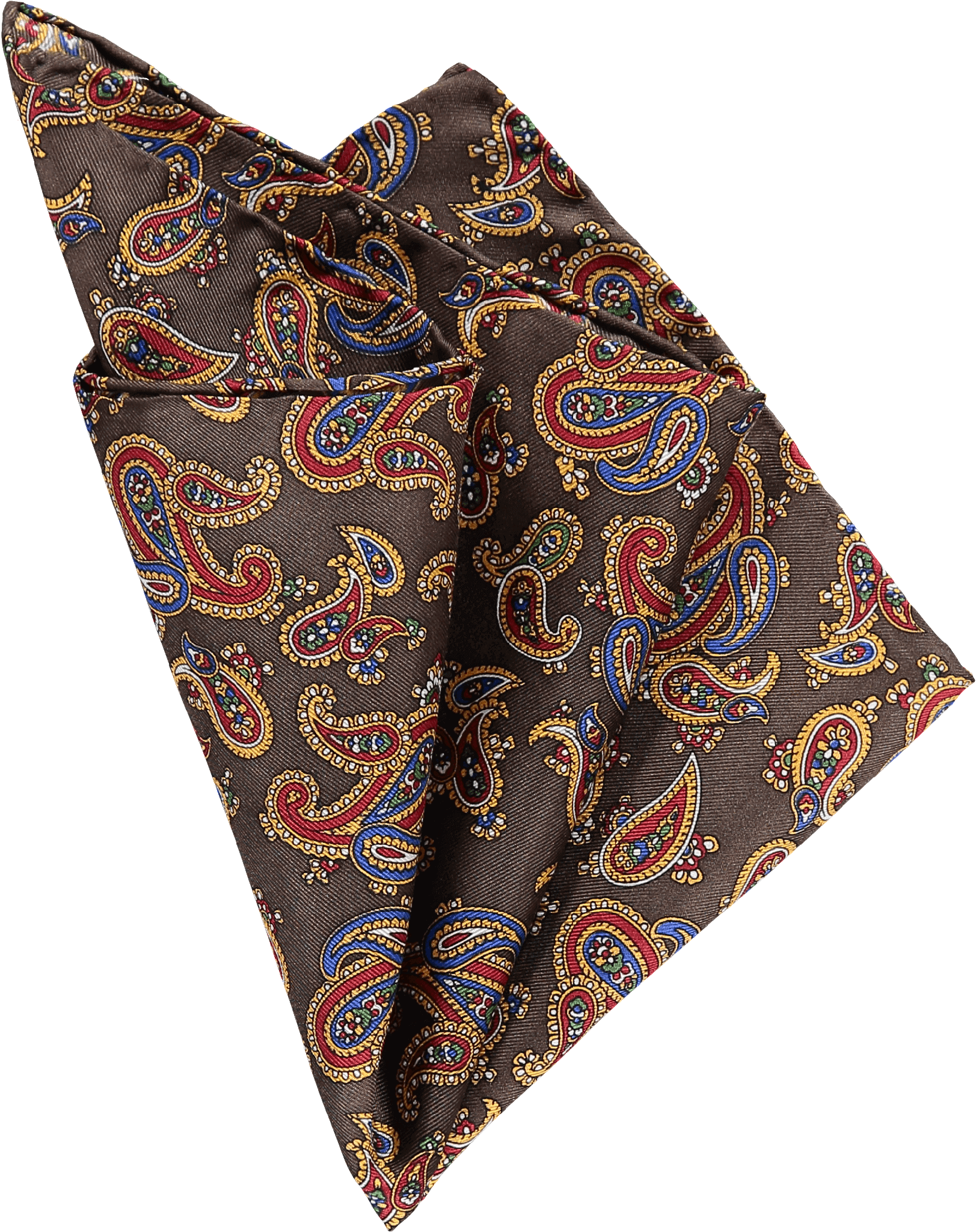 Pocket Square Paisley Brown 1 - Brown Pocket Squares (2128x2128), Png Download