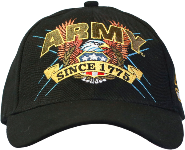 Army Black Slogan Baseball Cap - U.s. Army Black Slogan Baseball Cap (600x600), Png Download
