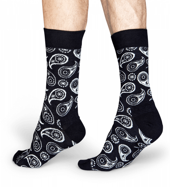 Happy Socks Black Paisley Socks - Happy Socks Paisley (548x600), Png Download
