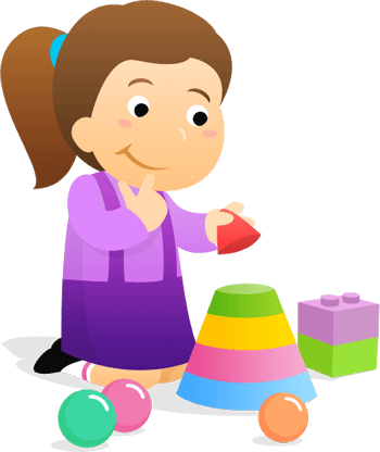 Playing Clipart Montessori Kid - Kids Learning Montessori Clipart (350x416), Png Download
