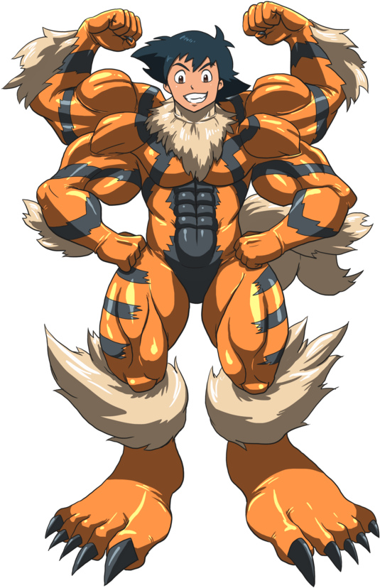Machamp And Arcanine Suit 03 By Midorimushig-dab2vxh - Suit (600x885), Png Download