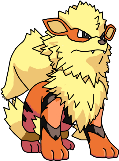 Arcanine - Cartoon (500x538), Png Download