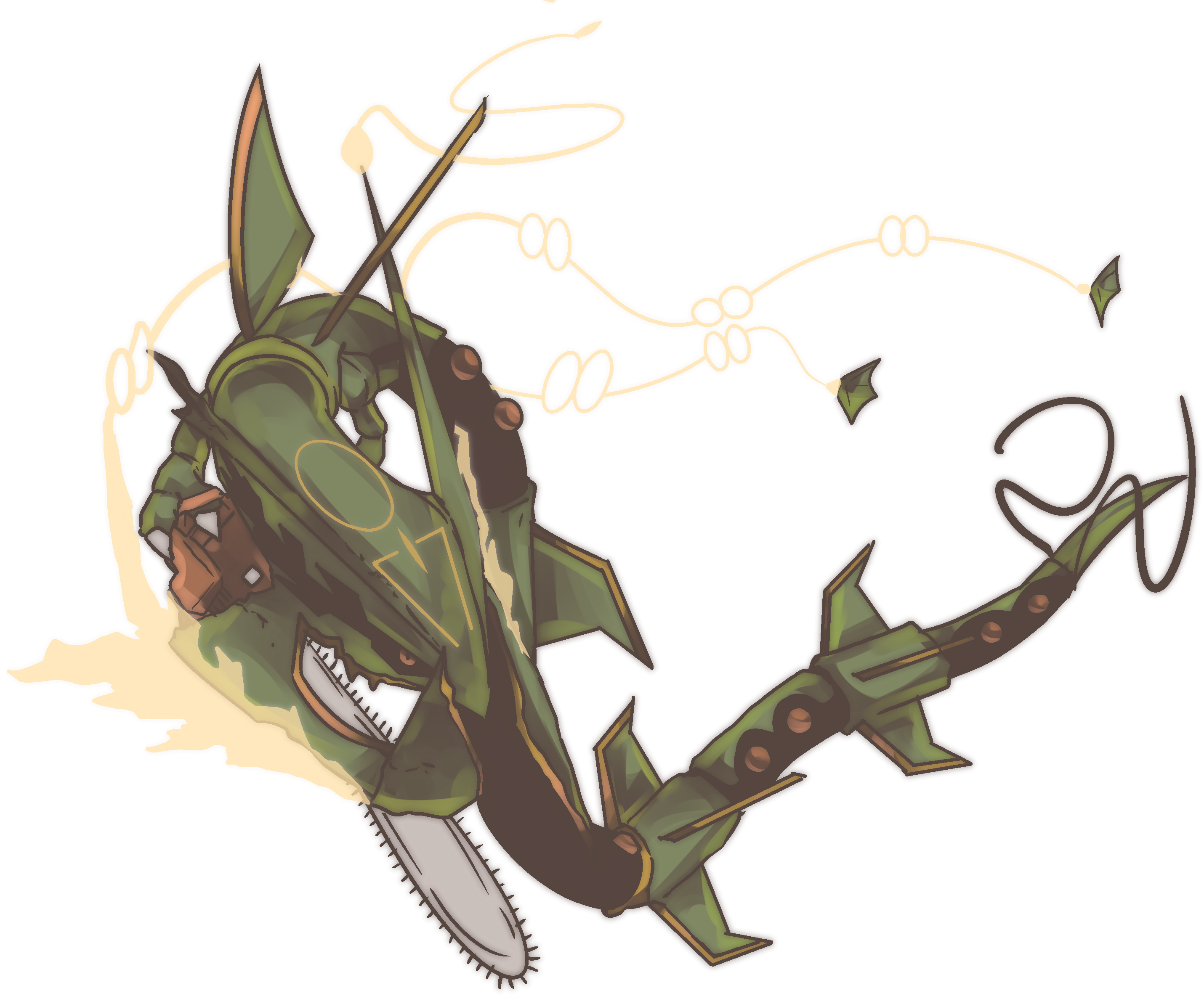 Vyvyanmegarayquaza - Rayquaza (2861x2368), Png Download