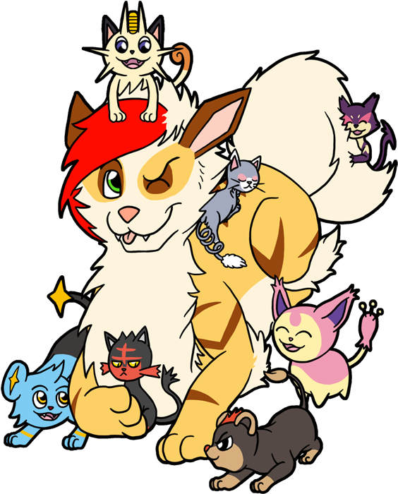 Arcanine The Kitten Carer - Cartoon (600x733), Png Download