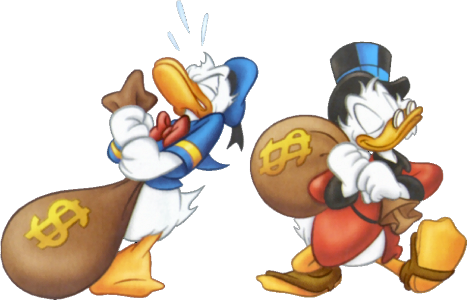 Scrooge Mcduck Money Bags - Scrooge Mcduck Money Bag (950x610), Png Download